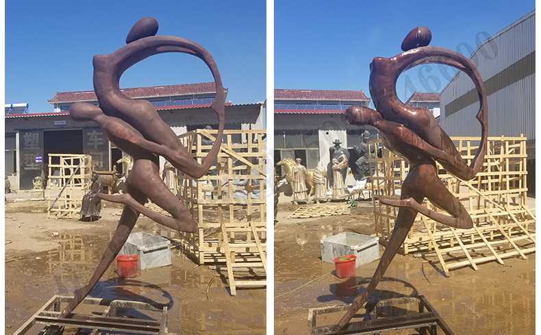 跳舞人物銅雕塑，銅舞蹈雕塑，銅抽象人物