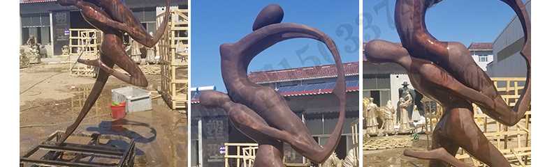 銅舞蹈人物雕塑，抽象男女人物雕塑，抽象跳舞人物銅雕塑