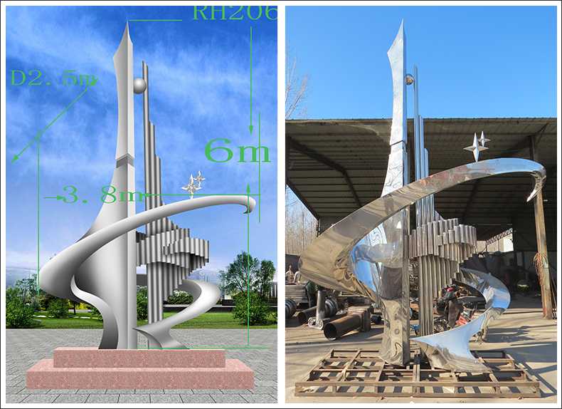 大型不銹鋼雕塑，不銹鋼雕塑廠家，室外大型景觀雕塑