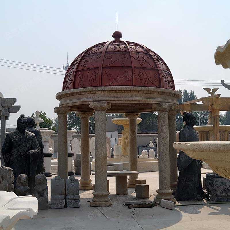 景觀雕塑定制,石雕涼亭如何保養